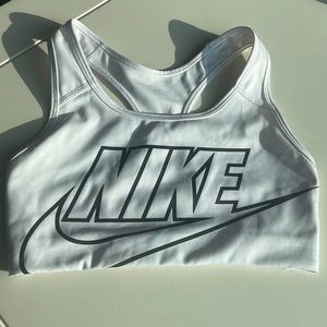 Nike Sports Bra in Black and White; size small